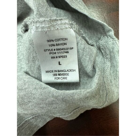 Pretty Rebel Cropped Grey Rose Graphic Tee Size Large - Picture 4 of 6